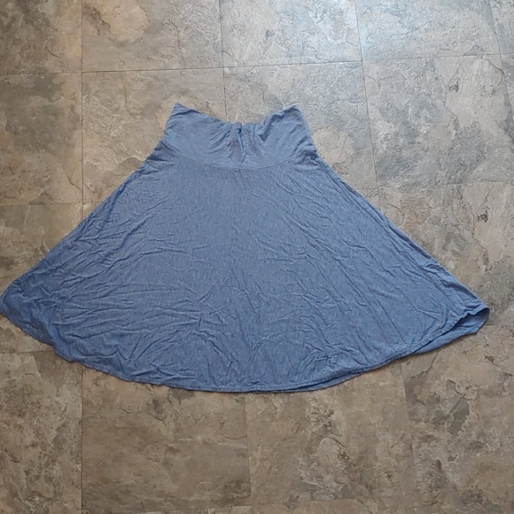 Comfortable heathered blue circle skirt - Picture 7 of 7